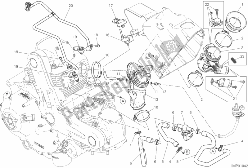 All parts for the Throttle Body of the Ducati Monster 797 Plus Thailand 2019